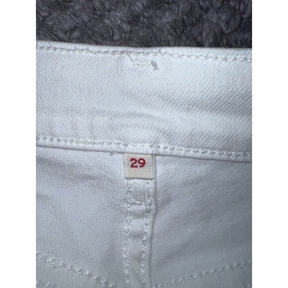 LEVI'S Womens White Stretch Denim Classic Straight Leg Jeans Size 29 - Picture 8 of 10